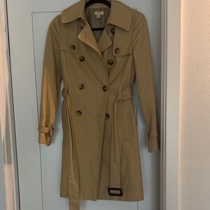 J. Crew Double-Breasted Tan Trench Coat